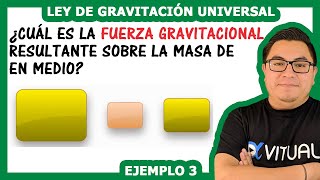 Ley de gravitación universal ejemplo 3  Física  Vitual Universitario [upl. by Eislrahc]