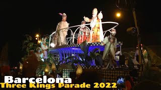 Cabalgata de Reyes Magos Barcelona 2022 The Royal Carriage  Three Kings Parade [upl. by Yseulta893]