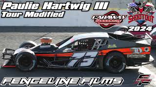 Paulie Hartwig III Tour Modified Caraway Speedway North South Shootout 2024 [upl. by Rawna]