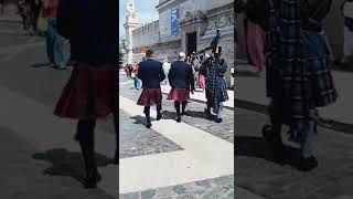 Piper amp kilties marching through Rome  pipe major Nick MacVicar [upl. by Eednas290]