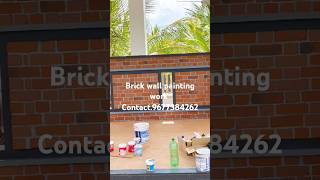 Brick wall painting work GALAXY painting work team kanniyakumari viralshorts viralvideo painting [upl. by Aynatan327]