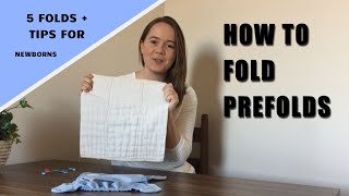 HOW TO FOLD PREFOLD CLOTH DIAPERS [upl. by Lyell269]