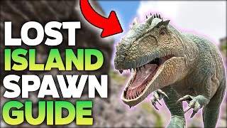 LOST ISLAND DINO SPAWN GUIDE Gigas Griffins Magmasaurs  ARK Survival Evolved [upl. by Airtap]