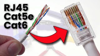 How to Crimp Cat5  Cat6 Network Patch Cables RJ45 plugs [upl. by Holbrooke]