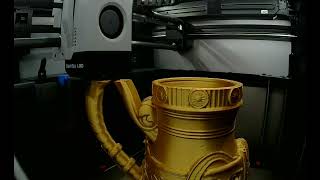 Bambu Lab X1C  Gold medieval drinking jug 3dprintinglife [upl. by Alvinia]