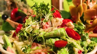 Cress Avocado Tomato Frisée Salad with Garlic Cashew Dressing  Take 3 [upl. by Butch834]