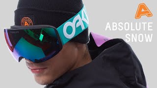 Oakley  Flight Deck L Berry Seafoam SnowboardSki Goggles  Prizm Snow Jade Iridium Lens [upl. by Ahsetal]