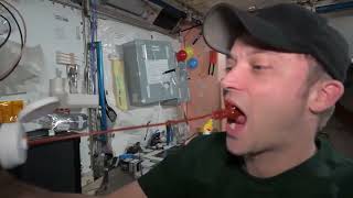 Astronaut Shows How to Eat Ketchup at Zero Gravity [upl. by Nref]