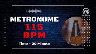 115 BPM Metronome  30 Minute [upl. by Assille]