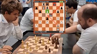 🎦 Magnus Carlsen Plays 1b3 against an IM  World Team Blitz 2024 [upl. by Yadseut]