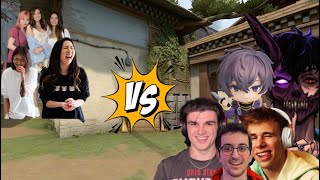 OTV amp Friends Girls Vs Boys Customs Valorant Lobby ft Pokimane Corpse Husband Valkyrae [upl. by Amitarp]