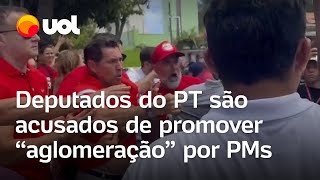 Deputados do PT são acusados de promover ‘aglomeração’ por PMs em local de votação de Evandro Leitão [upl. by O'Kelly]