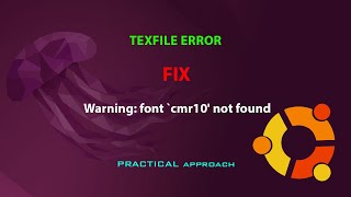 UBUNTU FIX Warning font cmr10 not found [upl. by Wahlstrom]