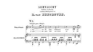 Beethoven Sehnsucht WoO 134 with Score [upl. by Nydroj]