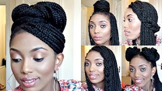 Styling Box Braids 6 Simple And Elegant Styles [upl. by Leilah]