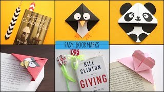 6 Easy DIY Bookmarks  Bookmarks with Paper  Paper Craft [upl. by Boswall]