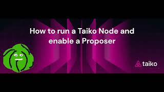 ⚙️How to run a Taiko Node on Alpha6 testnet and enable a Proposer ⚙️ [upl. by Westfahl1]