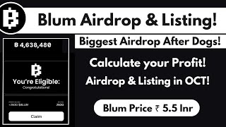 Blum Airdrop amp Listing  Airdrop Eligibility  Listing on Binance confirmed  Tamil [upl. by Nerraf]