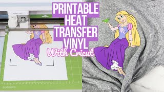 PRINTABLE HEAT TRANSFER VINYL HTV ON A SHIRT  STEP BY STEP BEGINNER TUTORIAL [upl. by Ert172]