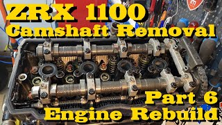 Kawasaki ZRX 1100 Check Valve Clearance amp Camshafts Removal  Nockenwelle Engine Rebuild Part 6 [upl. by Allerbag]