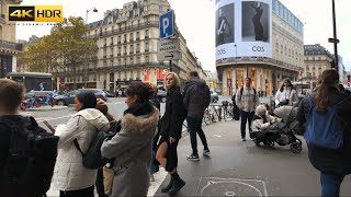 Paris Boulevard Haussmann Walking 4K HDR [upl. by Eed276]