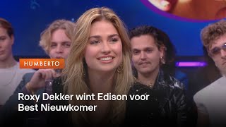 Roxy Dekker wint Edison Beste Nieuwkomer Holy shit ouwe  Humberto [upl. by Stanwin]