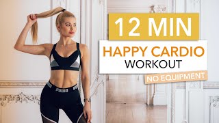 12 MIN HAPPY CARDIO  a good mood High Intensity Choreo  No Equipment I Pamela Reif [upl. by Alysia204]