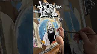 PART 1 Painting Taylor Hawkins on a Used Drumhead drums foofighters taylorhawkins [upl. by Kunz]