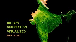 Vegetation Intensity of India from 2000 to 2020 [upl. by Andie]