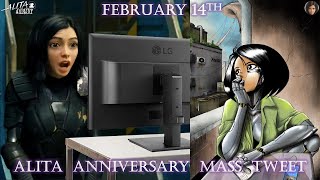 February 14th Alita Anniversary Mass Tweet  Alita Battle Angel 2 [upl. by Raffaello]