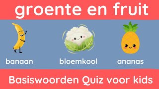 Raad de groente amp het fruit 🥕 Leer Nederlandse woorden 🍓 Dutch Vocabulary [upl. by Akcirderf]