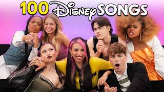 Disneys Descendants Cast Tries To Sing 100 Disney Songs In 10 Minutes [upl. by Narf]