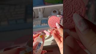 Pink Oreo ASMR asmr kawaii oreo pinkoreo pocky kawaiiasmr anime sanrio [upl. by Ezar]