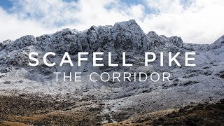 Scafell Pike Corridor Route by drone  Winter hiking documentary [upl. by Eskill]