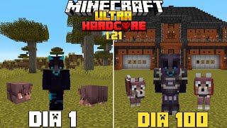 SOBREVIVÍ 100 Días en MINECRAFT ULTRA HARDCORE 121 [upl. by Hausmann]