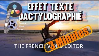 Comment faire un effet de texte dactylographié  Tutoriel davinci resolve [upl. by Ardnekat567]