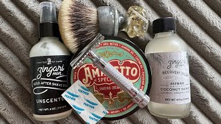 Wet Shaving bbslive womensweek with Moon Soaps Amaretto and Zingari Man Coconut Nanas [upl. by Oesile]