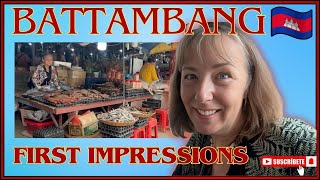 Battambang Cambodia Walking Tour  First Impressions [upl. by Photina]