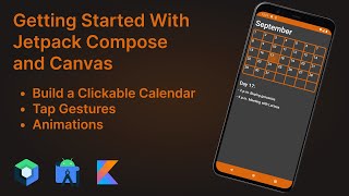 Build a Clickable Calendar in Jetpack Compose with Canvas and Animations  Android Studio Tutorial [upl. by Tengler801]