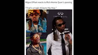 Offset Speaks On Passing Of Rich Homie Quan 🕊️❤️ rip richhomiequan offset migos [upl. by Einahteb]