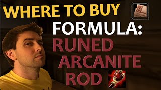 Where to Learn Runed Arcanite Rod Classic TBC [upl. by Rene454]