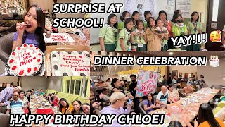 HAPPY 10TH BIRTHAY MARENG CHLOE NA SURPRISE SA SCHOOL 🎂🥰  Grae and Chloe [upl. by Gasperoni]