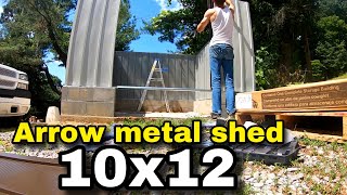 Building A Metal Shed on Block Foundation [upl. by Cora]