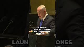 Netanyahu at UN Seven War Fronts Against Israel [upl. by Ittap]