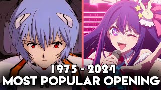 The Most Popular Anime Opening of Each Year 19752024 Evolution of Anime Openings [upl. by Stromberg]