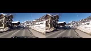 Switzerland 238 Camera on board Gstaad  Reidenbach 3D GoPro Hero2 [upl. by Solita347]