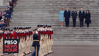 WATCH President Donald Trump conducts troop review at US Capitol [upl. by Godderd]