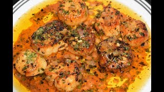 Seared Scallops With Wine Sauce  Pan Seared Scallops [upl. by Jacki]