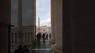 columns on Saint Peters San Square in Vatican City in Rome Italy travel europe australia [upl. by Ganley]