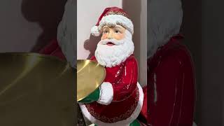 Raz 2425quot Large Santa Figure Holding Serving Plate Christmas Decoration 4457707 [upl. by Ettenawtna573]